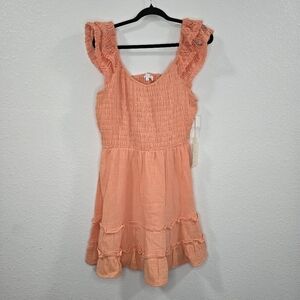 Love & Piece Straight Midi Dress Summer Lace Sleeve Vacation Flup Edge Size XL